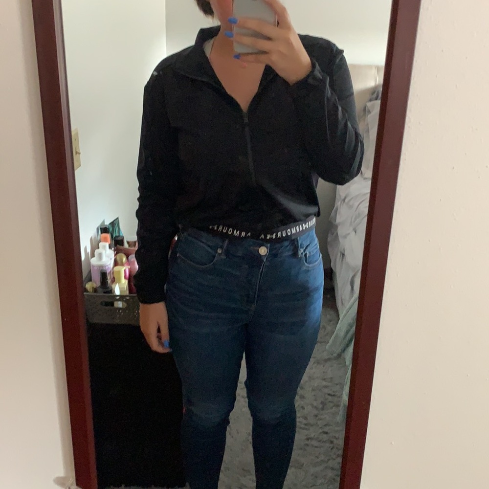 under armour cropped zip up